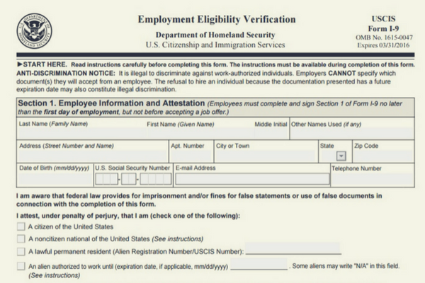 Quantity 100 Forms EGP IRS Approved I-9 Laser Tax Form for Employment Verification 